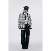 Unisex Jacket Vintage Plaid Jacket